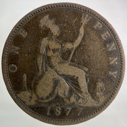 1877 Victoria One Penny Coin | Collectable Grade