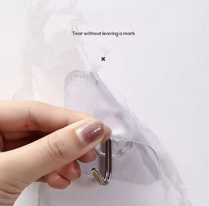 x5 Kitchen Hook Wall Mounted & Cupboard Bathroom Utensil Hanging Rack Holder