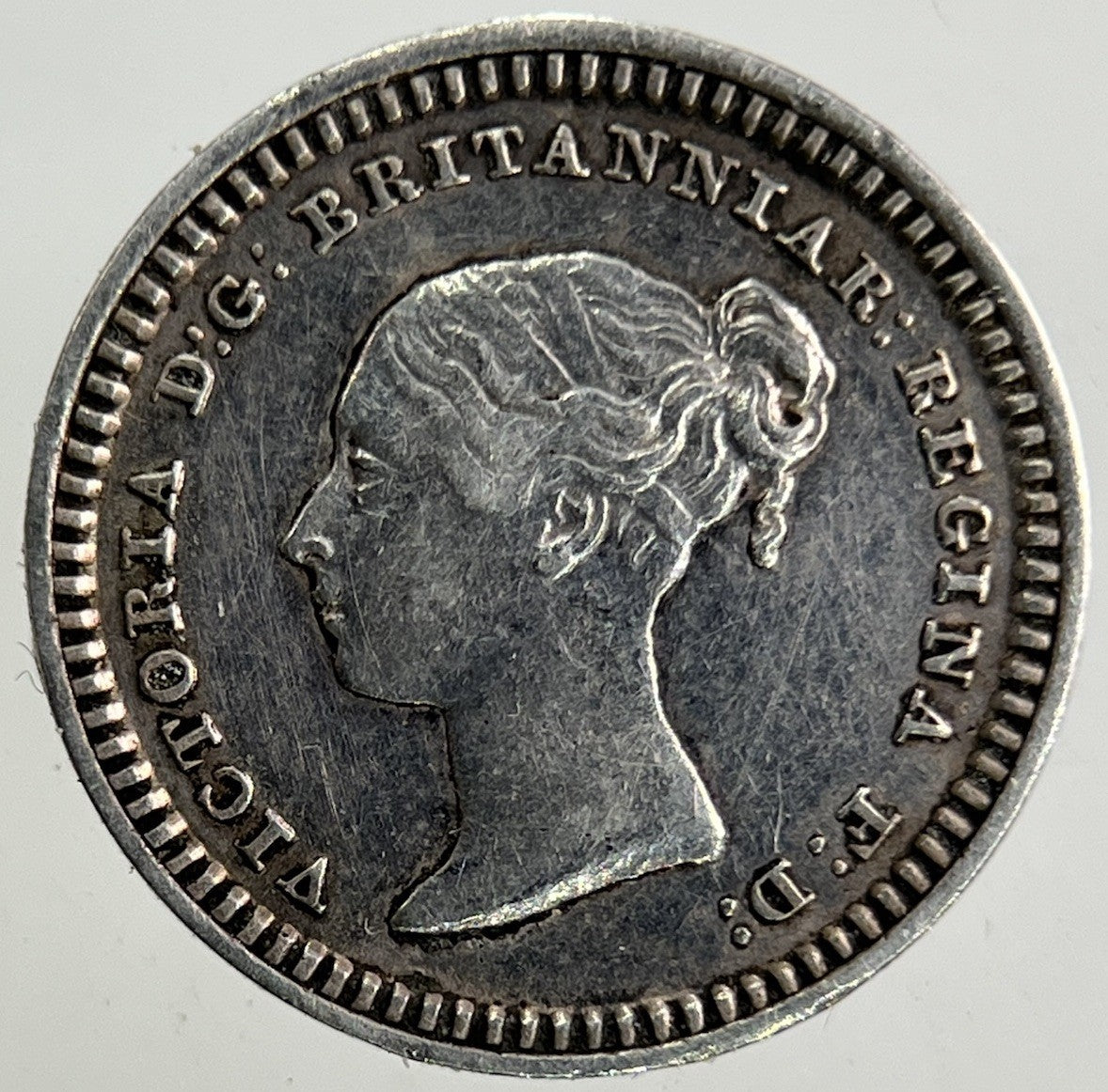 1843 Victoria Three - Half - Pence 1 1/2 Silver Coin | Very High Grade