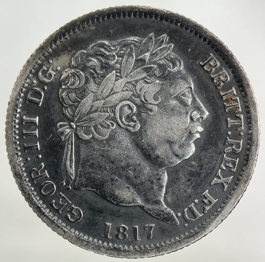 1817 George III 3rd Shilling Silver Coin | Very High Grade