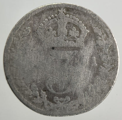 1891 Victoria Threepence Silver Coin | Fair Grade