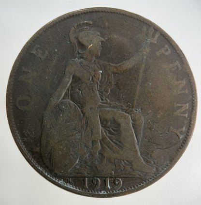 1919 - H George V One Penny Coin | Collectable Grade