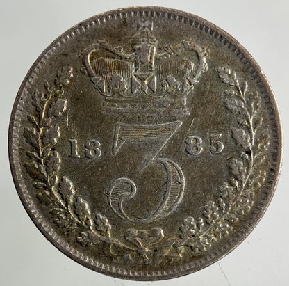 1885 Victoria Threepence Silver Coin | Very High Grade