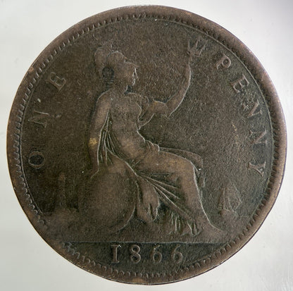1866 Victoria One Penny Coin | Collectable Grade