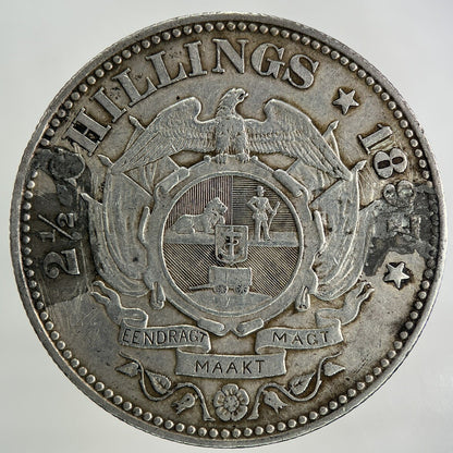 1897 South Africa Half - Crown Silver Coin | Fine Collectable Grade