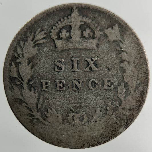 Edward VII Sixpence Silver Coin | Fair Grade