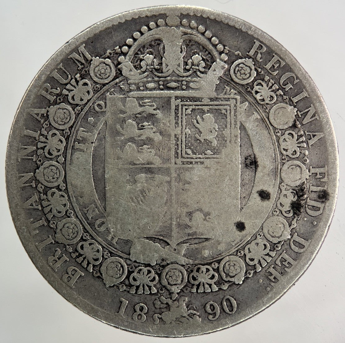 1890 Victoria Half - Crown Silver Coin | Collectable Grade