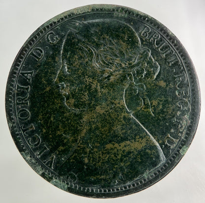 1863 Victoria One Penny Coin | Fine Collectable Grade