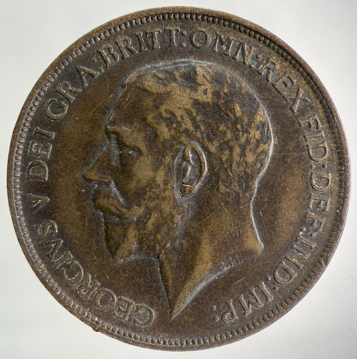 1912 - H George V One Penny Coin | Very High Grade