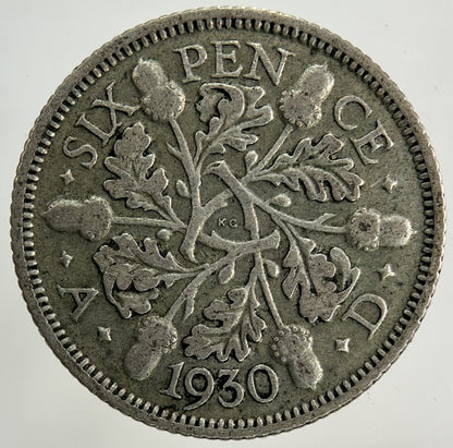 1930 George V Sixpence Silver Coin | Collectable Grade