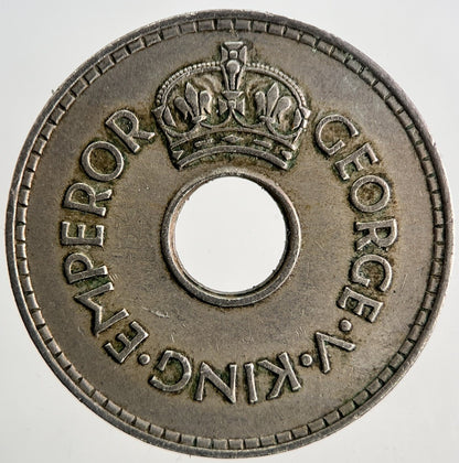 1934 Fiji One Penny Coin | Fine Collectable Grade | a9501