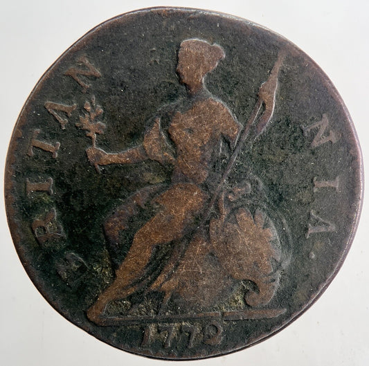 1772 George III 3rd Half - Penny Coin | Collectable Grade | a9433