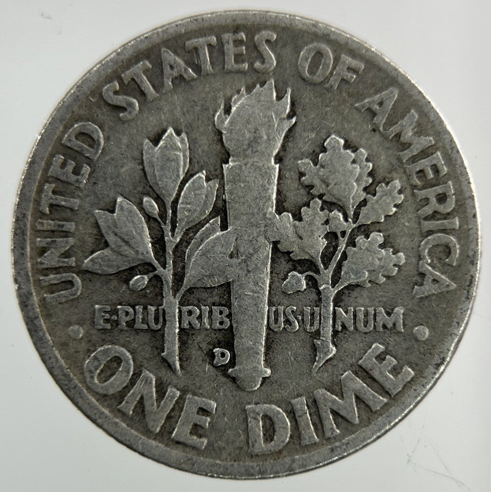 1954 - D US USA Roosevelt Dime Silver Coin | Collectable Grade