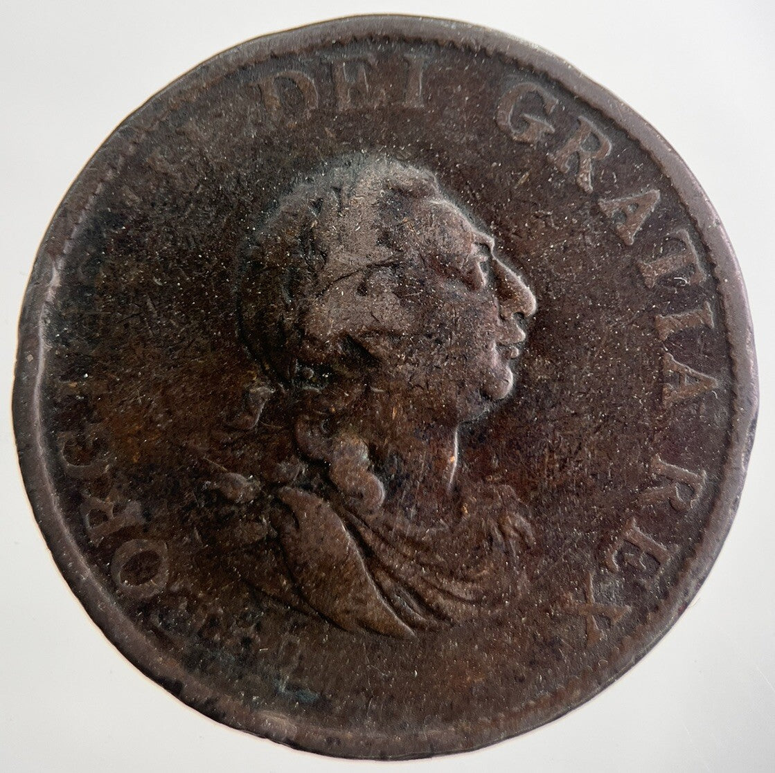 1799 George 3rd III Half - Penny British Coin | Collectable Grade | a7517