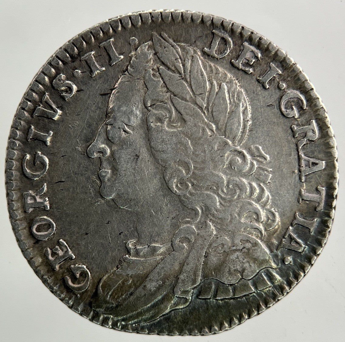 1758 George II 2nd Sixpence Silver Coin | Very High Grade