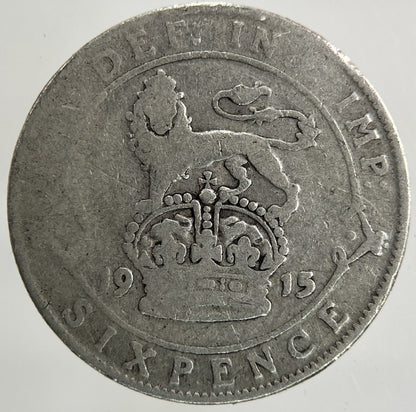 1915 George V Sixpence Silver Coin | Collectable Grade