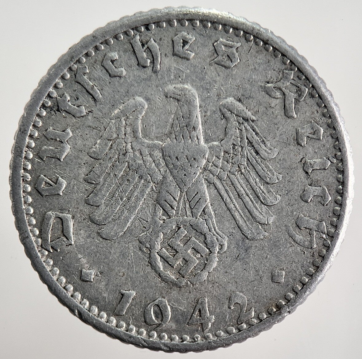 1942 - A Germany Nazi 50 Pfennig Coin | Fine Collectable Grade | a1376