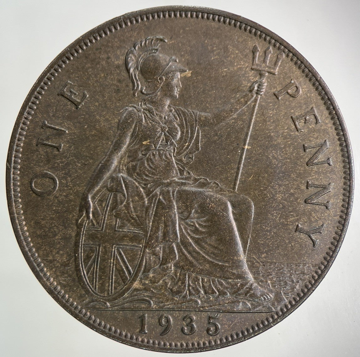 1935 George V One Penny Coin | Very Fine Grade