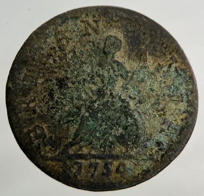 1754 George II 2nd Farthing Coin | Collectable Grade