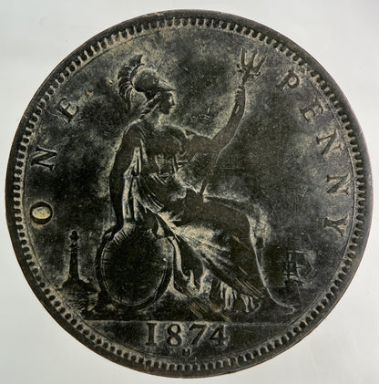 1874 - H Victoria One Penny Coin | Fine Collectable Grade