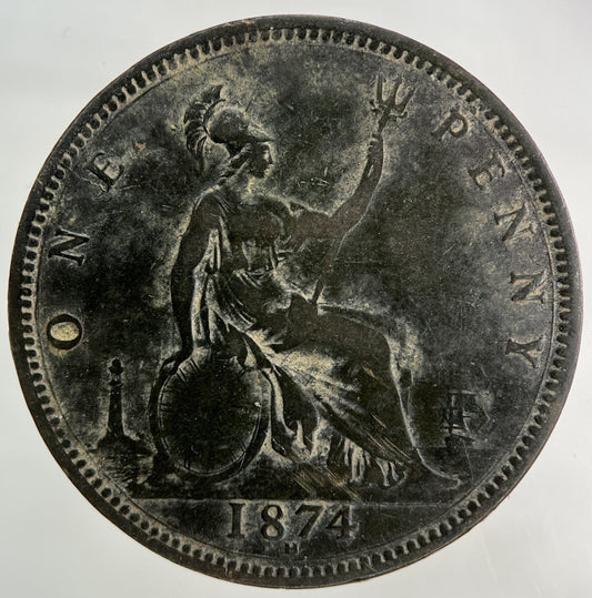 1874 - H Victoria One Penny Coin | Fine Collectable Grade