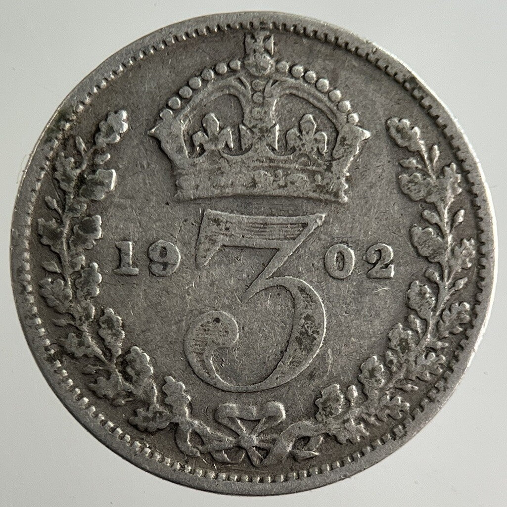 1902 Edward VII Threepence Silver Coin | Collectable Grade