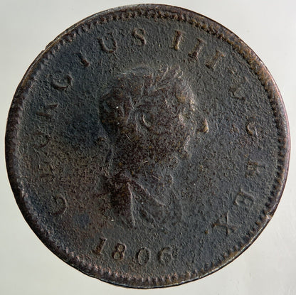 1806 George III 3rd Half - Penny Coin | Collectable Grade