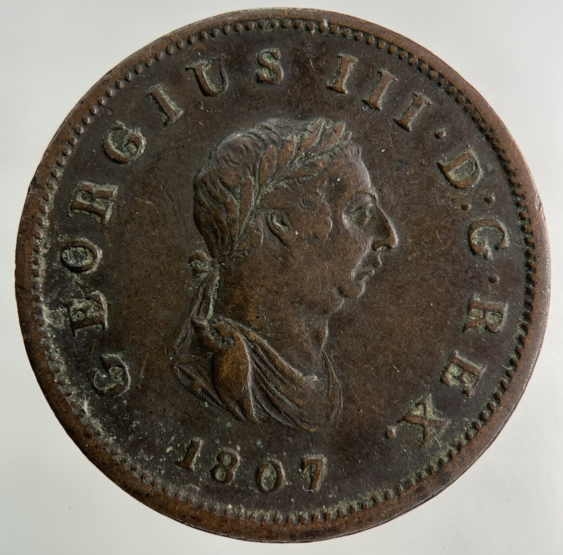 1807 George III 3rd Half - Penny Coin | Very High Grade