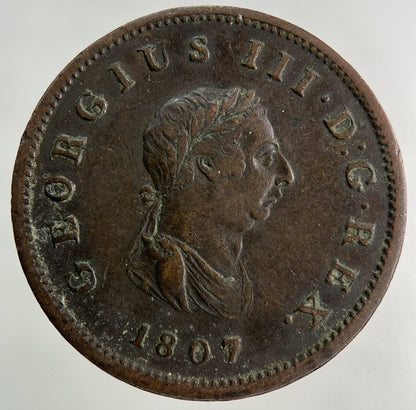 1807 George III 3rd Half - Penny Coin | Very High Grade