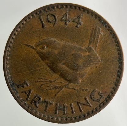 1944 George VI Wren Farthing Coin | Collectable Grade