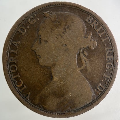 1891 Victoria One Penny Coin | Collectable Grade