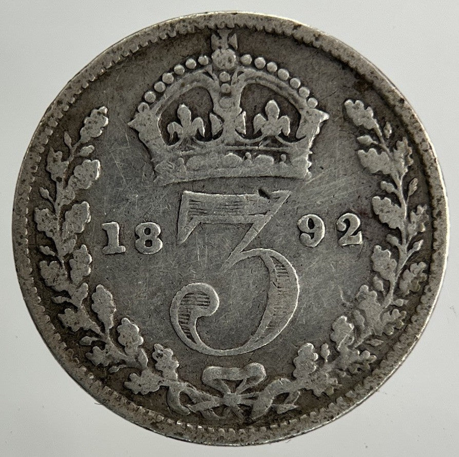 1892 Victoria Threepence Silver Coin | Collectable Grade