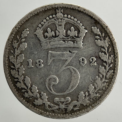 1892 Victoria Threepence Silver Coin | Collectable Grade