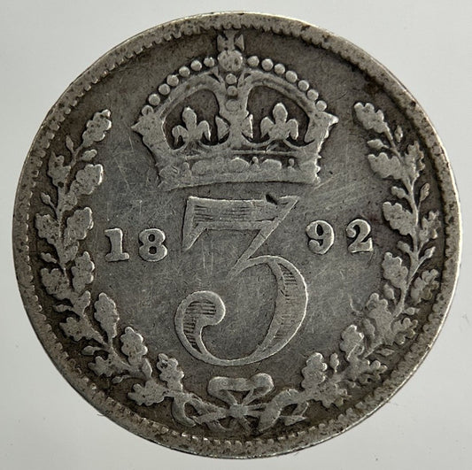 1892 Victoria Threepence Silver Coin | Collectable Grade