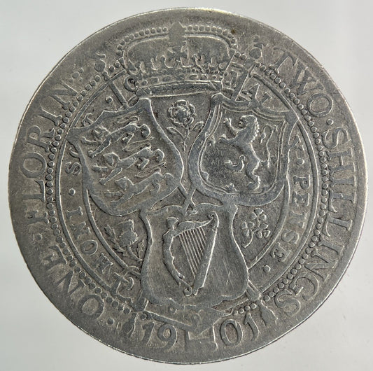 1901 Victoria Florin Silver Coin | Fine Collectable Grade