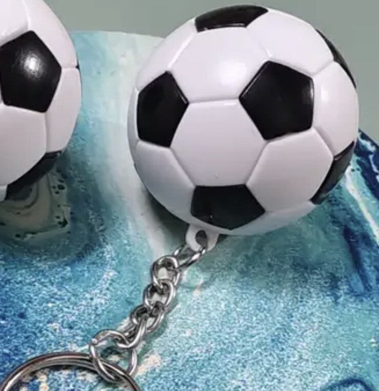 Mini Football Soccer Sports Ball Shaped Keyring Premium Keychain Gift UK