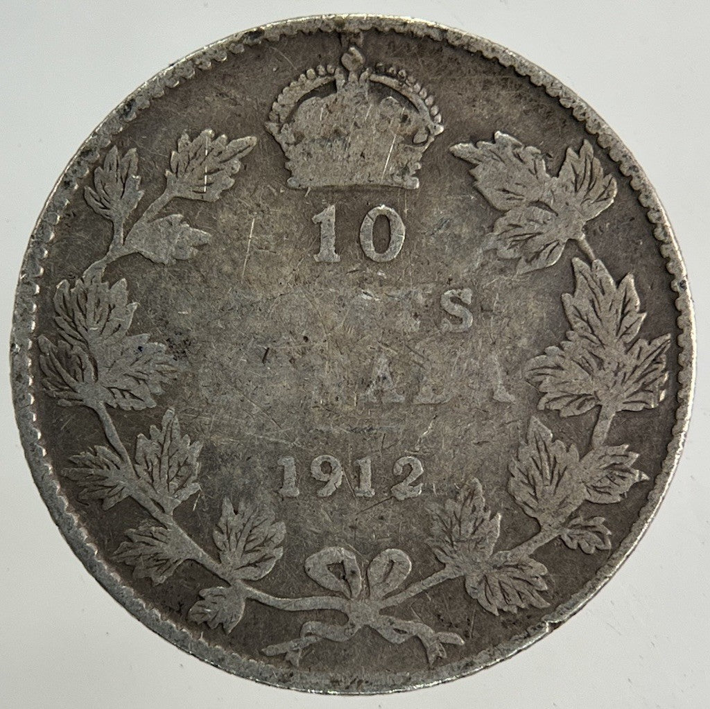 1912 Canada 10 Cents Silver Coin | Collectable Grade
