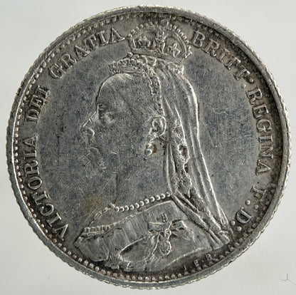 1887 Victoria Sixpence Silver Coin | Very High Grade