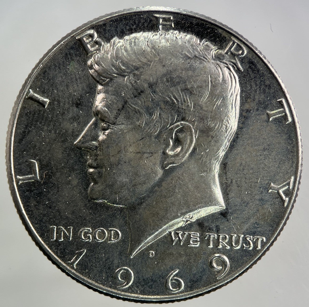 1969 - D US USA Kennedy Half Dollar Silver Coin | Fine Collectable Grade