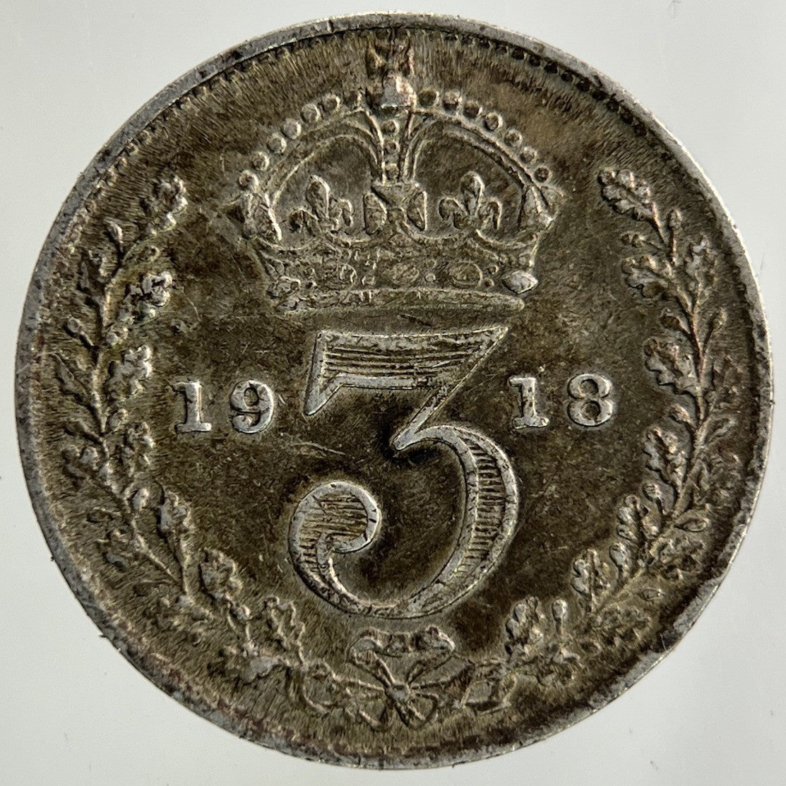 1918 George V Threepence Silver Coin | Fine Collectable Grade