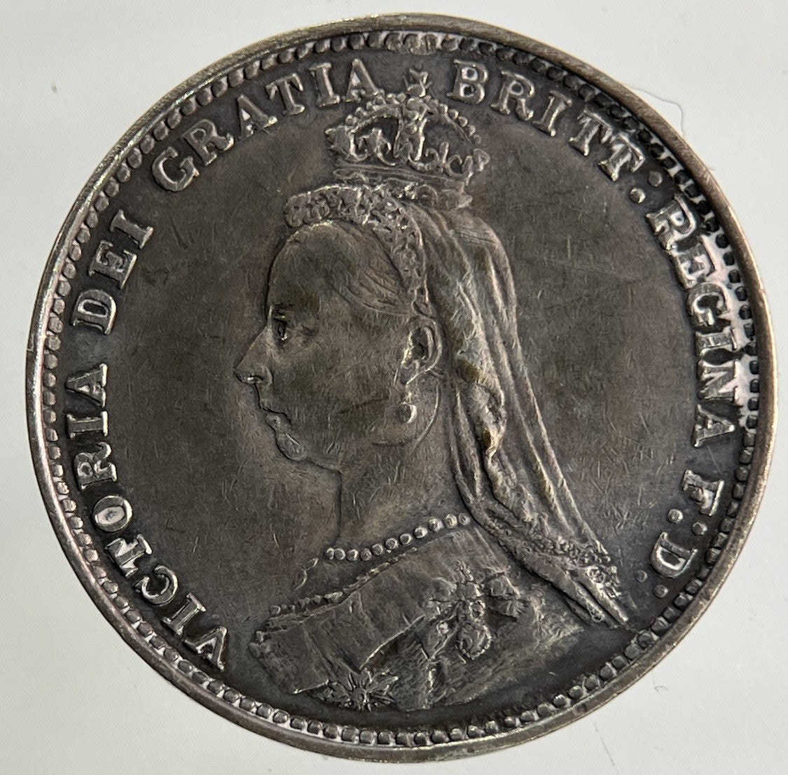 1887 Victoria Threepence Silver Coin | Very High Grade