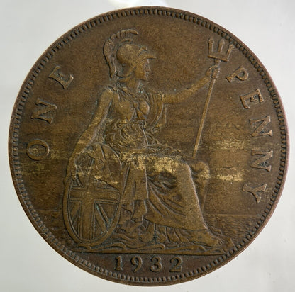 1932 George V One Penny Coin | Fine Collectable Grade