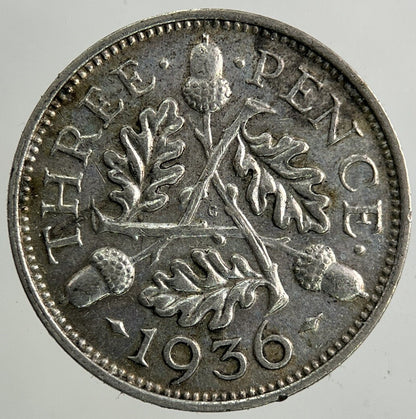 1936 George V Threepence Silver Coin | Fine Collectable Grade