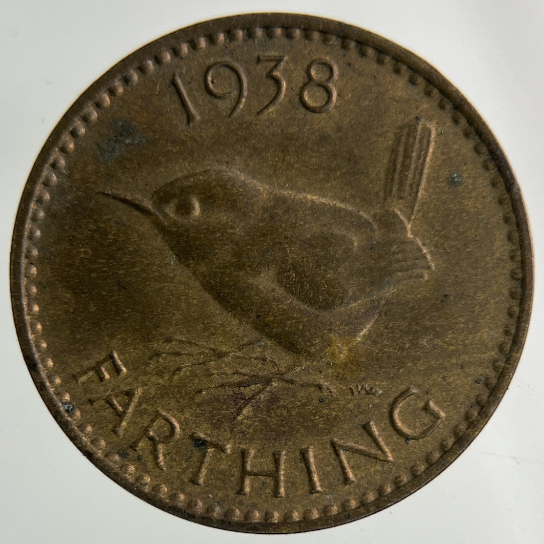 1938 George VI Wren Farthing Coin | Fine Collectable Grade