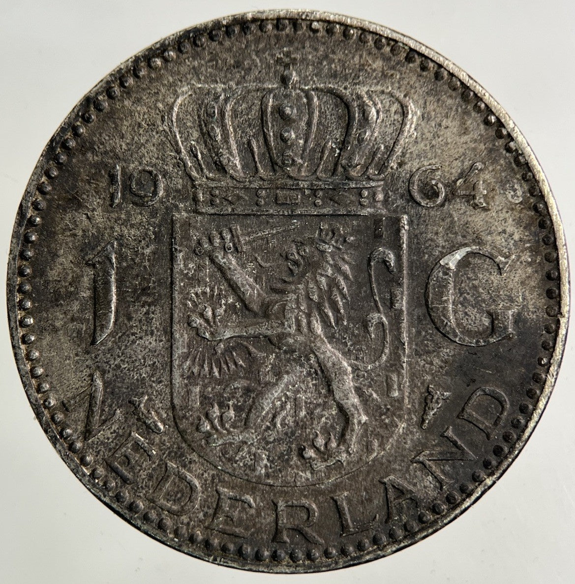1964 Netherlands 1 Gulden Silver Coin | Fine Collectable Grade