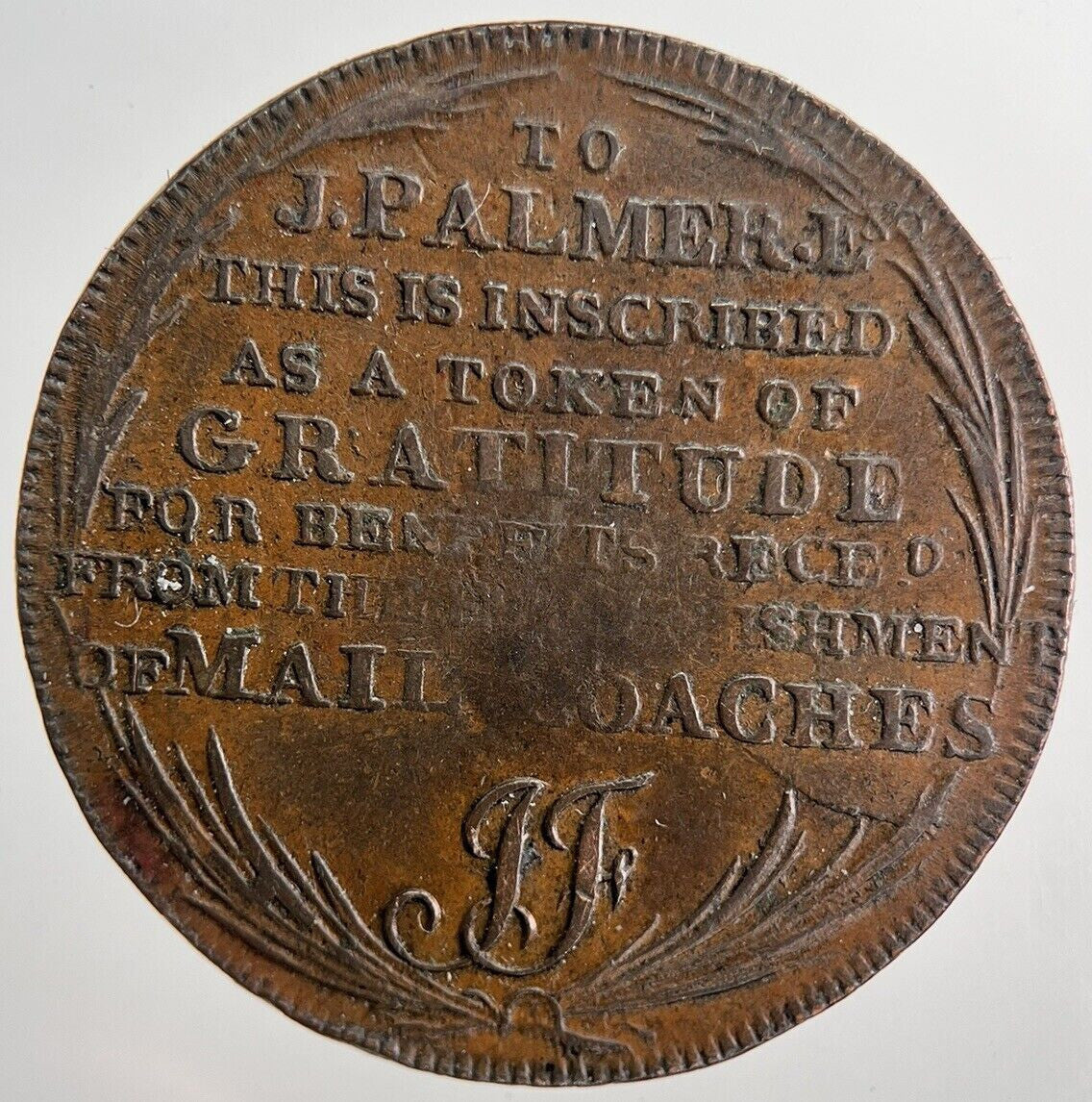 1797 Mail Coach Half - Penny Token Coin | Very High Grade | a6533