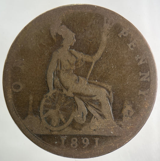 1891 Victoria One Penny Coin | Collectable Grade
