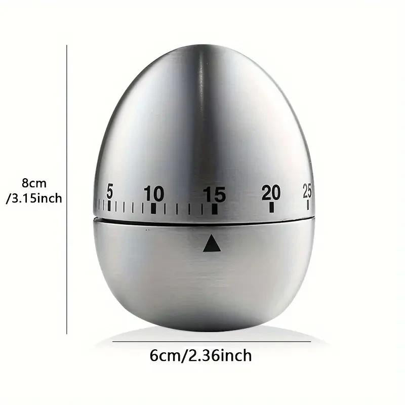 Egg - Shaped Kitchen Cooking Timer 60 minutes No Battery Required Gift UK