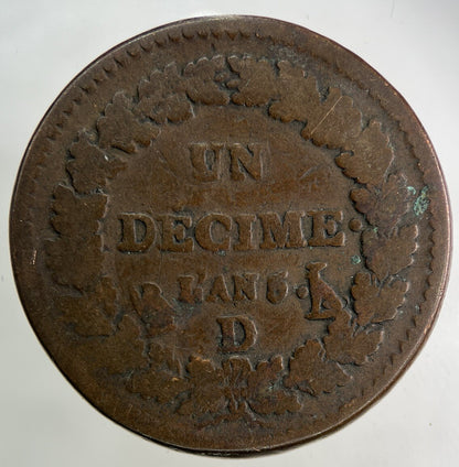 France Un Decime L’an 5 Coin | Collectable Grade