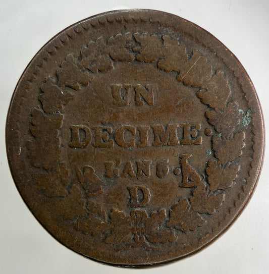 France Un Decime L’an 5 Coin | Collectable Grade